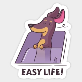 Easy Life - Dachshund Puppy Sticker